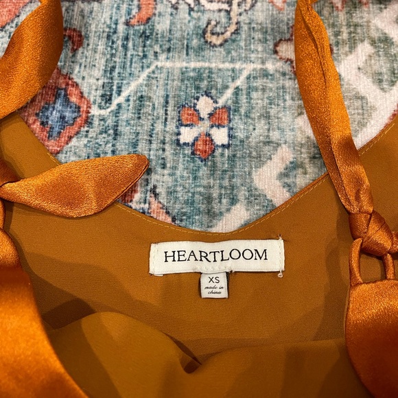 Heartloom Orange Silk Dress - Picture 2 of 6